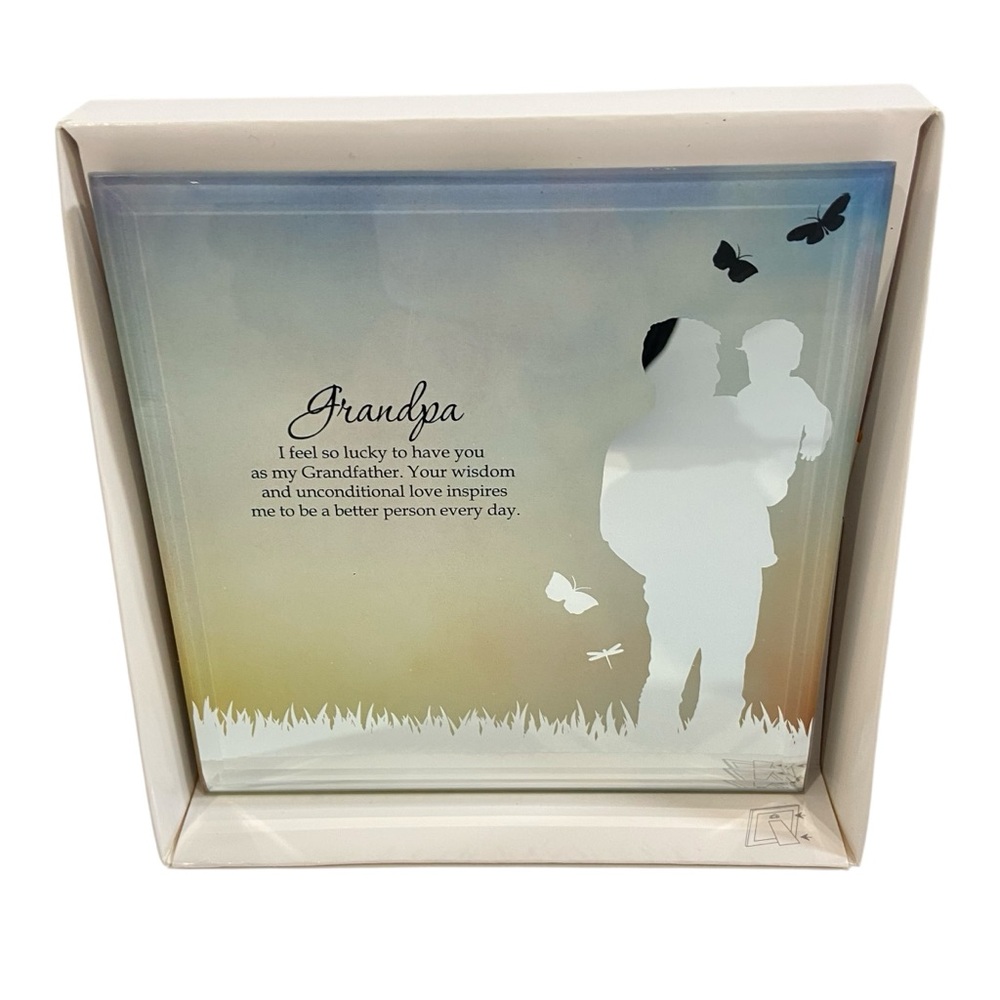 Grandpa mirror Plaque – Grandparents Day Gift Inspirational Quote Home Decor New